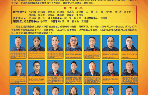 曾氏贵宾会·(中国游)股份有限公司液压隆重召开2021年度优秀员工表彰大会